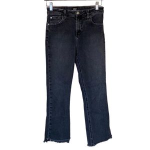 BDG Kick Flare High Rise Cropped Black Faded Wash Jeans 26